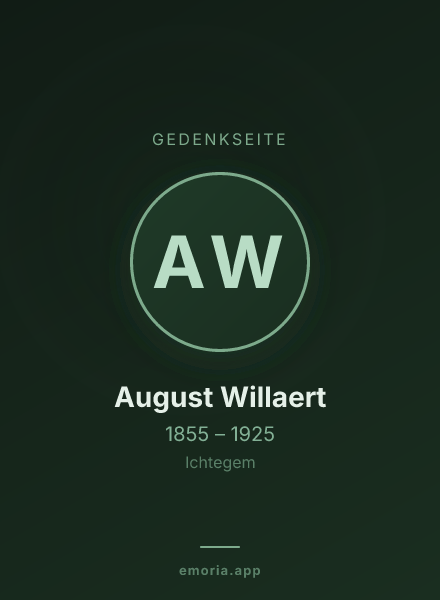 Gedenkportrait von August Willaert