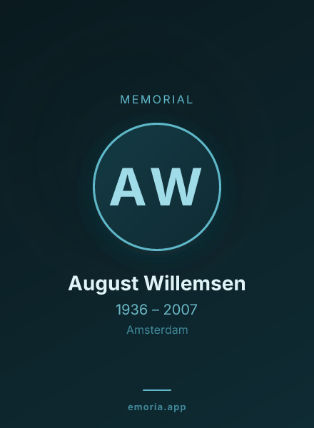 Memorial portrait of August Willemsen