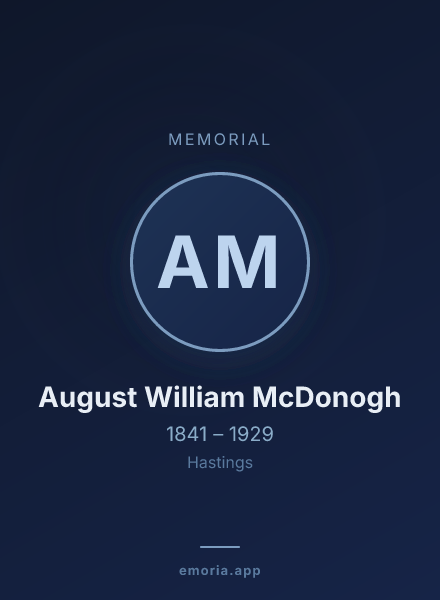Memorial portrait of August William McDonogh