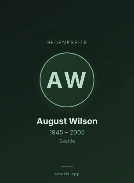 Gedenkportrait von August Wilson