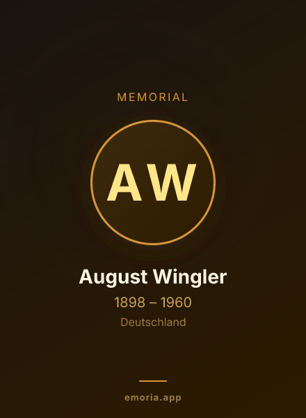 Memorial portrait of August Wingler
