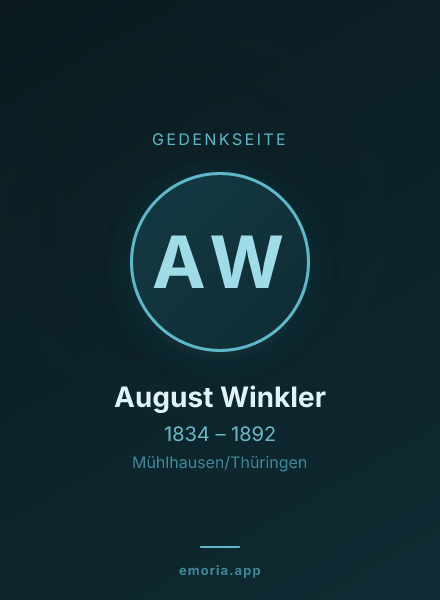 Gedenkportrait von August Winkler