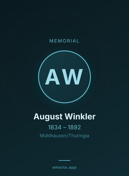 Memorial portrait of August Winkler