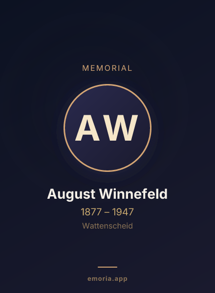 Memorial portrait of August Winnefeld