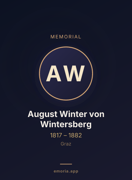 Memorial portrait of August Winter von Wintersberg