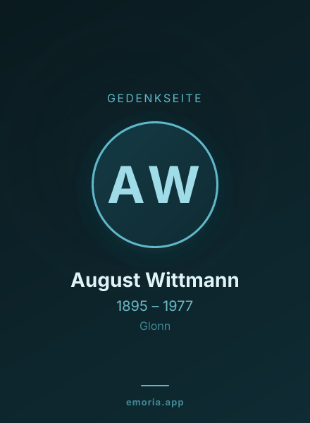 Gedenkportrait von August Wittmann