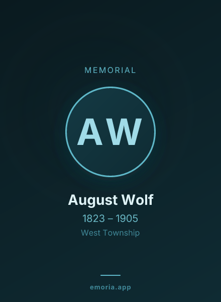 Memorial portrait of August Wolf