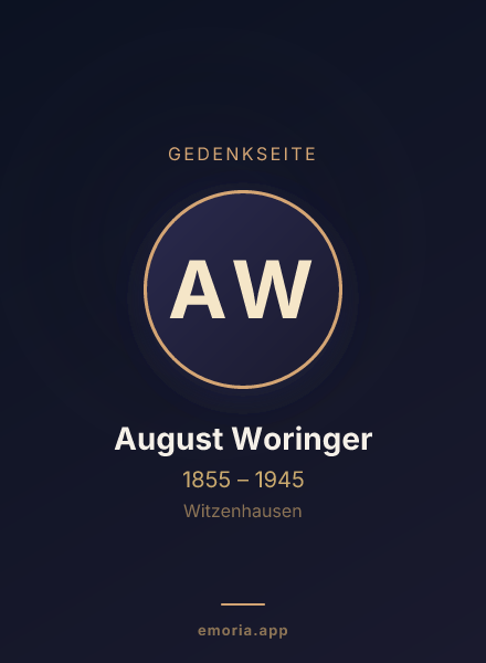 Gedenkportrait von August Woringer