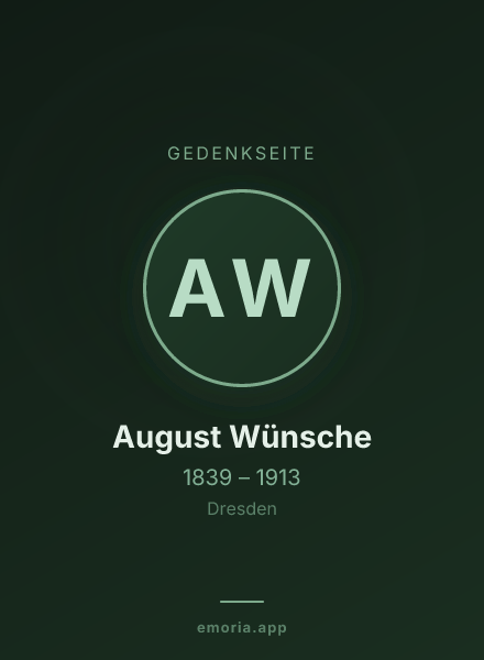 Gedenkportrait von August Wünsche