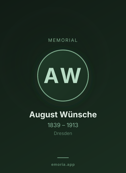 Memorial portrait of August Wünsche