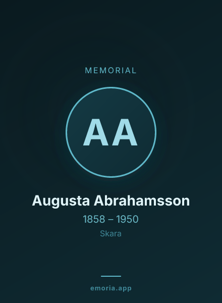 Memorial portrait of Augusta Abrahamsson