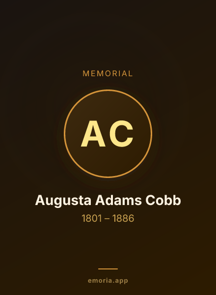 Memorial portrait of Augusta Adams Cobb