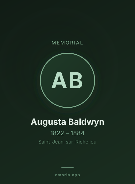 Memorial portrait of Augusta Baldwyn