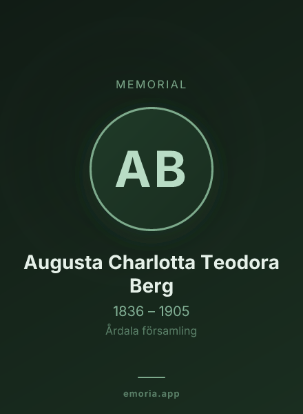 Memorial portrait of Augusta Charlotta Teodora Berg