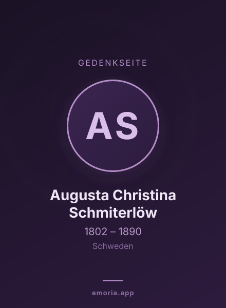Gedenkportrait von Augusta Christina Schmiterlöw