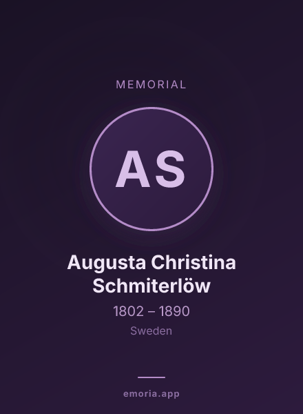 Memorial portrait of Augusta Christina Schmiterlöw
