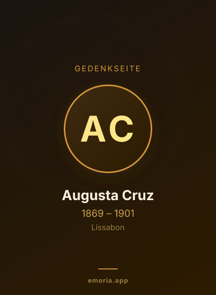 Gedenkportrait von Augusta Cruz