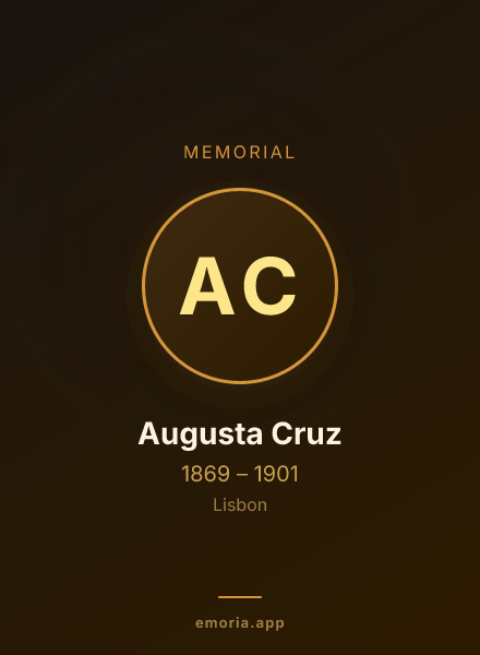 Memorial portrait of Augusta Cruz