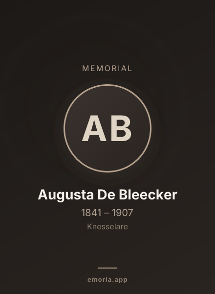 Memorial portrait of Augusta De Bleecker
