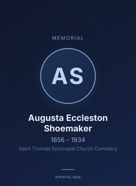 Memorial portrait of Augusta Eccleston Shoemaker