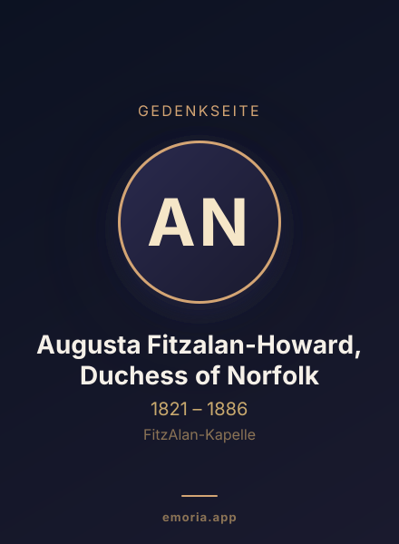 Gedenkportrait von Augusta Fitzalan-Howard, Duchess of Norfolk