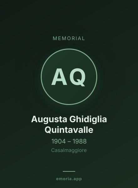 Memorial portrait of Augusta Ghidiglia Quintavalle