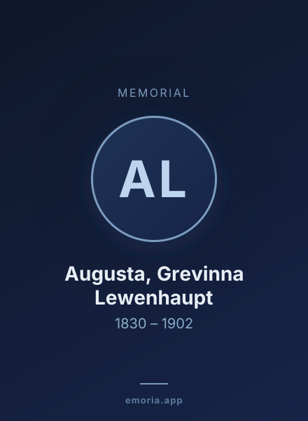 Memorial portrait of Augusta, Grevinna Lewenhaupt