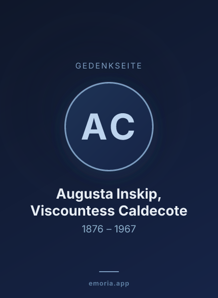 Gedenkportrait von Augusta Inskip, Viscountess Caldecote