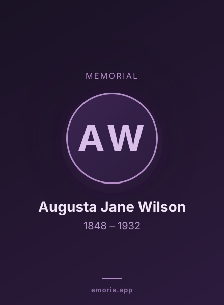 Memorial portrait of Augusta Jane Wilson
