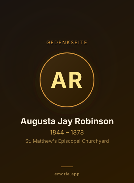 Gedenkportrait von Augusta Jay Robinson