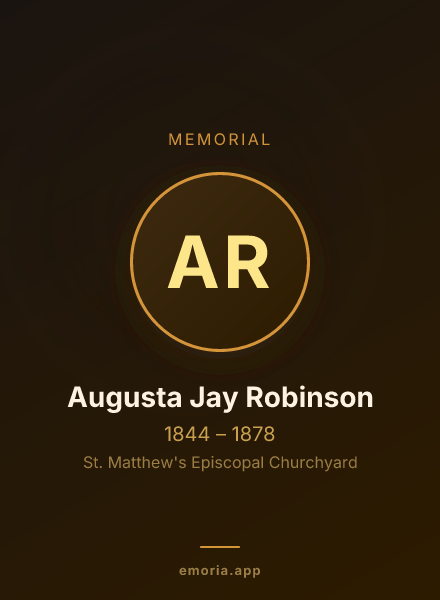 Memorial portrait of Augusta Jay Robinson