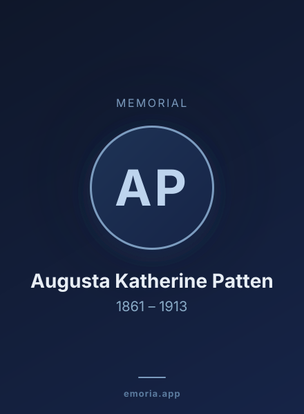 Memorial portrait of Augusta Katherine Patten