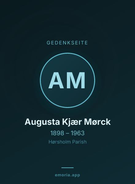 Gedenkportrait von Augusta Kjær Mørck
