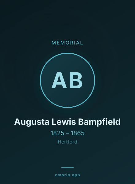 Memorial portrait of Augusta Lewis Bampfield