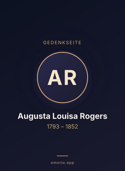 Gedenkportrait von Augusta Louisa Rogers