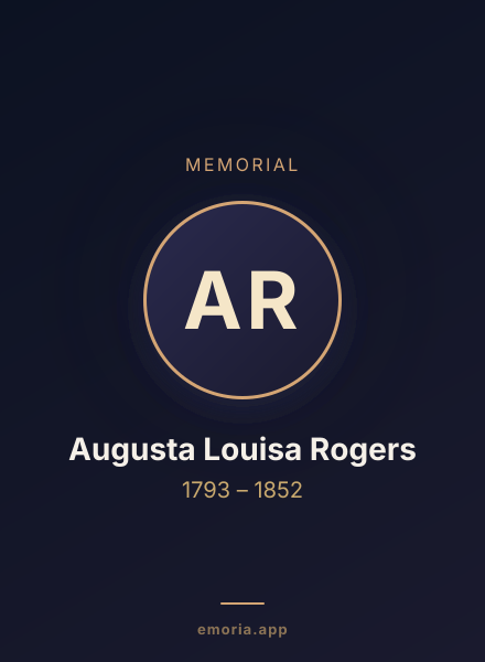 Memorial portrait of Augusta Louisa Rogers