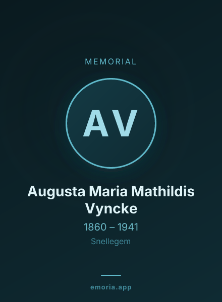 Memorial portrait of Augusta Maria Mathildis Vyncke