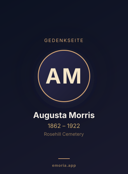 Gedenkportrait von Augusta Morris