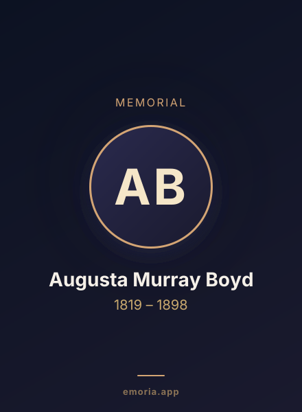 Memorial portrait of Augusta Murray Boyd