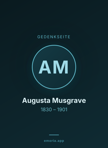 Gedenkportrait von Augusta Musgrave