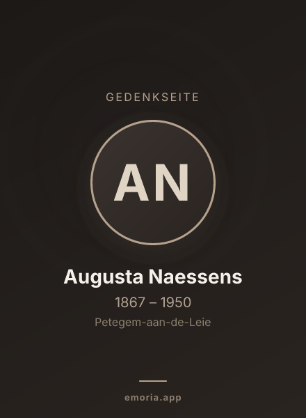 Gedenkportrait von Augusta Naessens