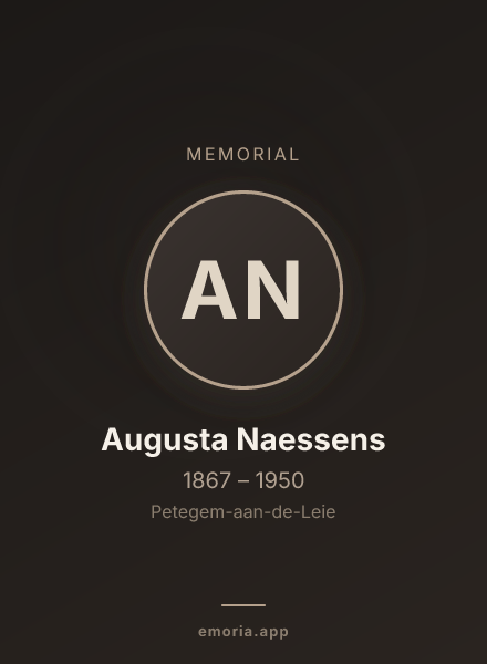 Memorial portrait of Augusta Naessens