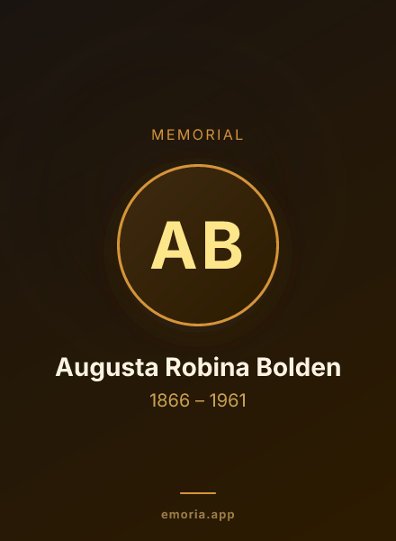 Memorial portrait of Augusta Robina Bolden