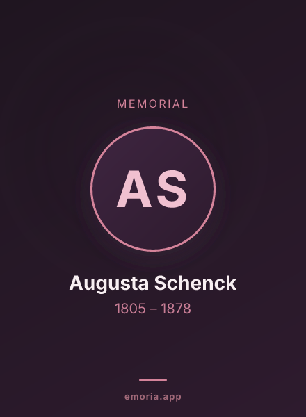 Memorial portrait of Augusta Schenck