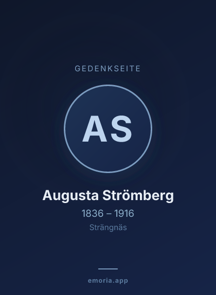 Gedenkportrait von Augusta Strömberg