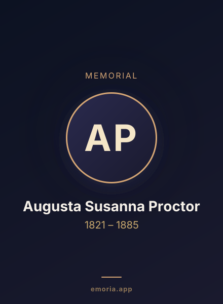 Memorial portrait of Augusta Susanna Proctor