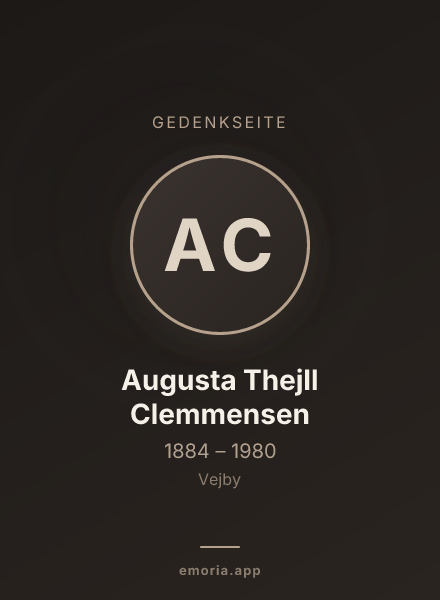 Gedenkportrait von Augusta Thejll Clemmensen