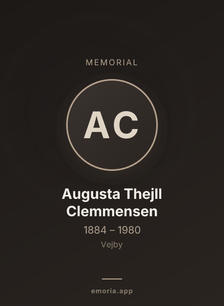 Memorial portrait of Augusta Thejll Clemmensen