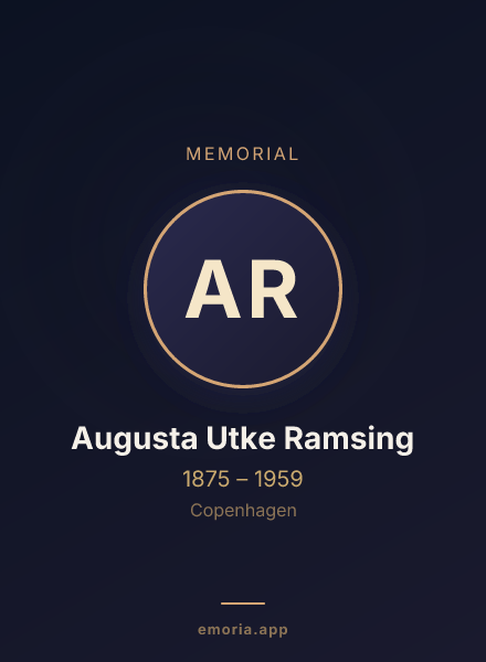 Memorial portrait of Augusta Utke Ramsing