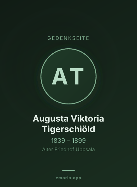 Gedenkportrait von Augusta Viktoria Tigerschiöld